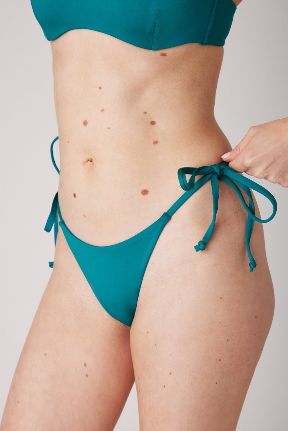 The Side Tie Bottoms - Tidal Teal