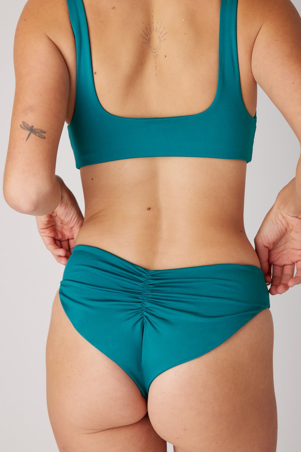 The High-Leg Scrunch Bottom - Tidal Teal