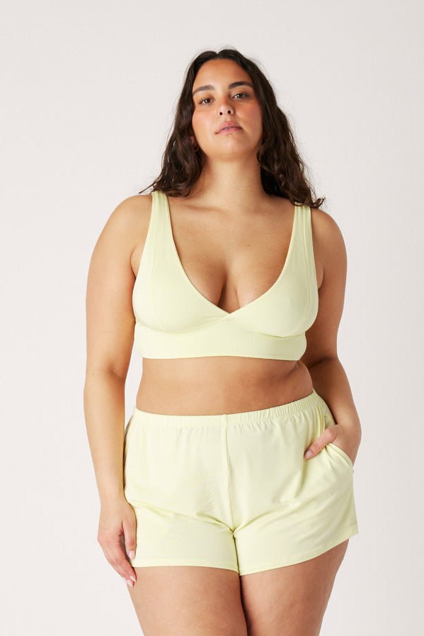 The Cool-Comf Longline Bra - Butter Yellow