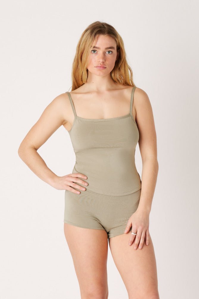 The Cool-Comf Cami Tank - Olive Taupe