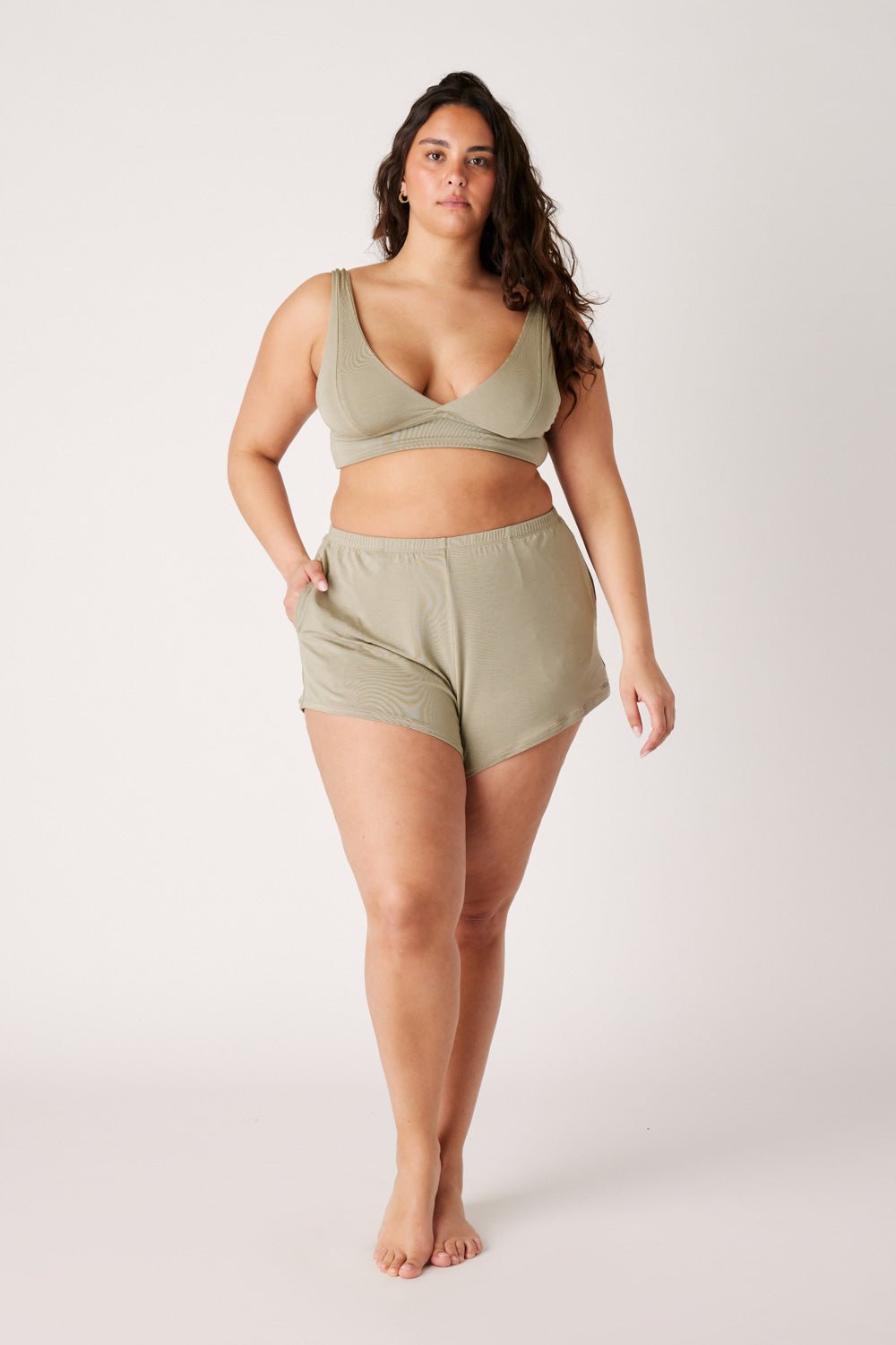 The Cool-Comf Chill Shorts - Olive Taupe