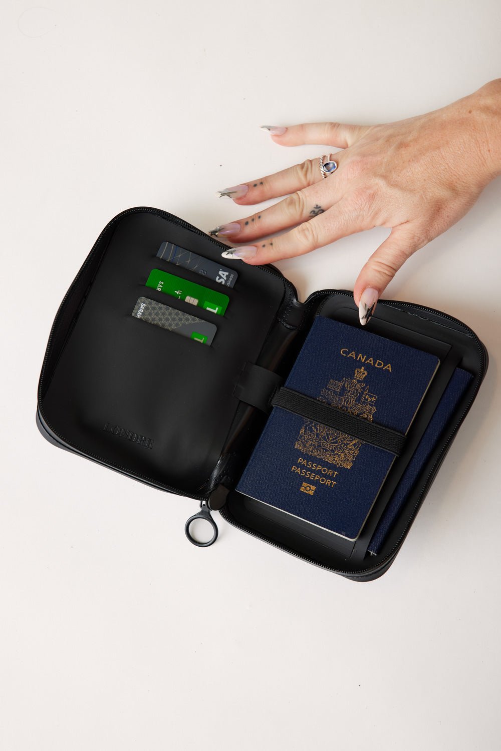The Isola Waterproof Passport Holder - Matte Black