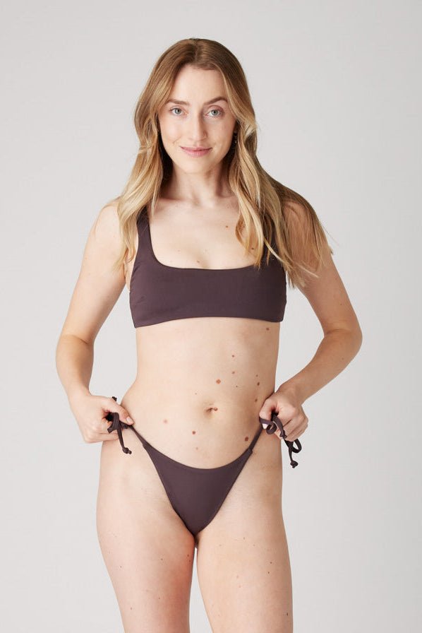 The Side Tie Bottoms - Cocoa