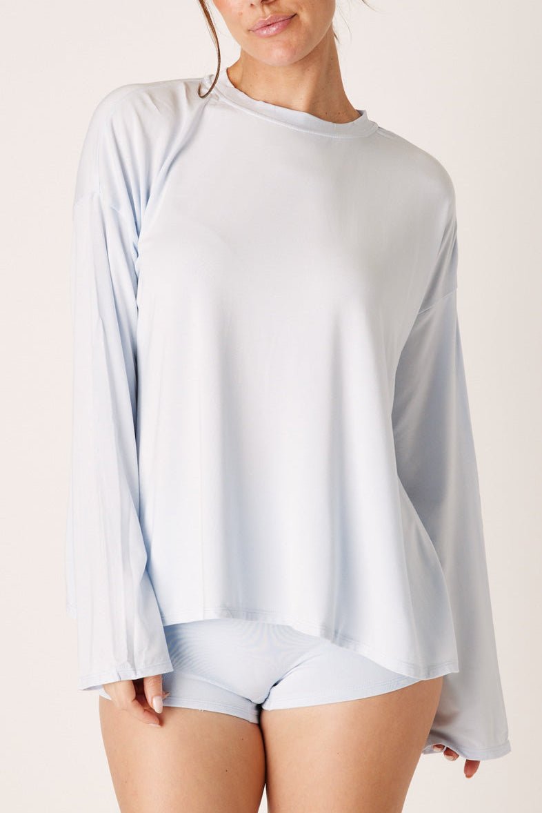 The Cool-Comf Lounge Oversized Long Sleeve - Cloud Blue