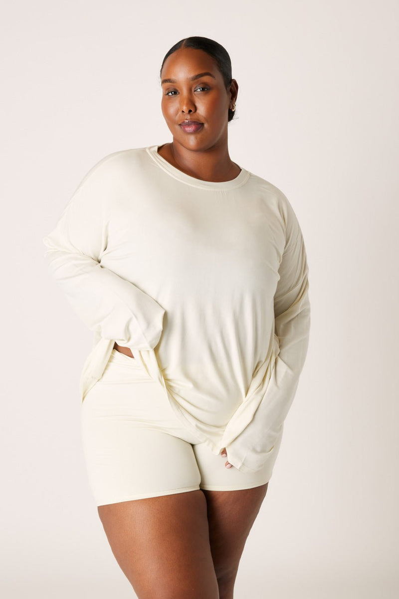 The Cool-Comf Lounge Oversized Long Sleeve - Cream