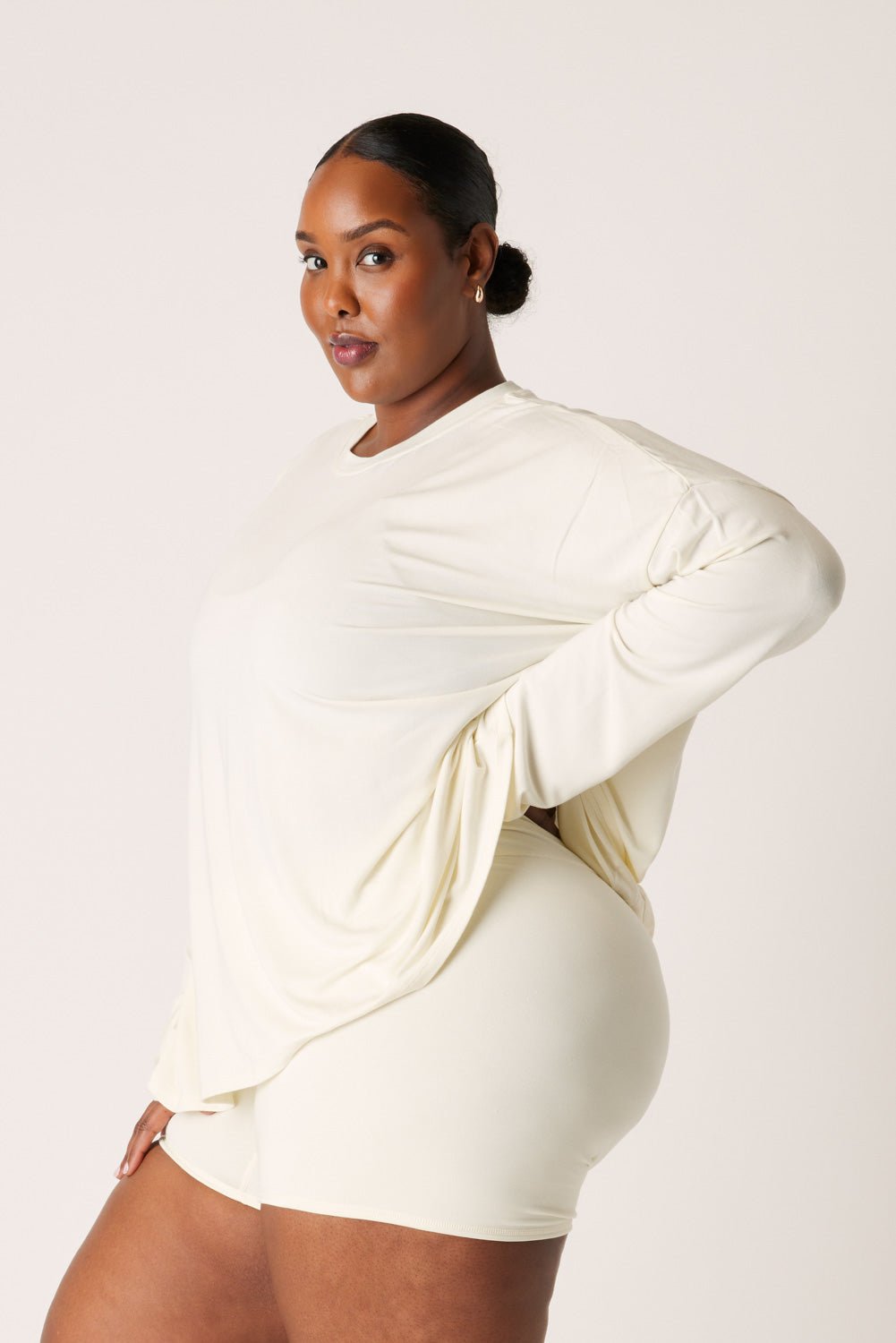 The Cool-Comf Lounge Oversized Long Sleeve - Cream
