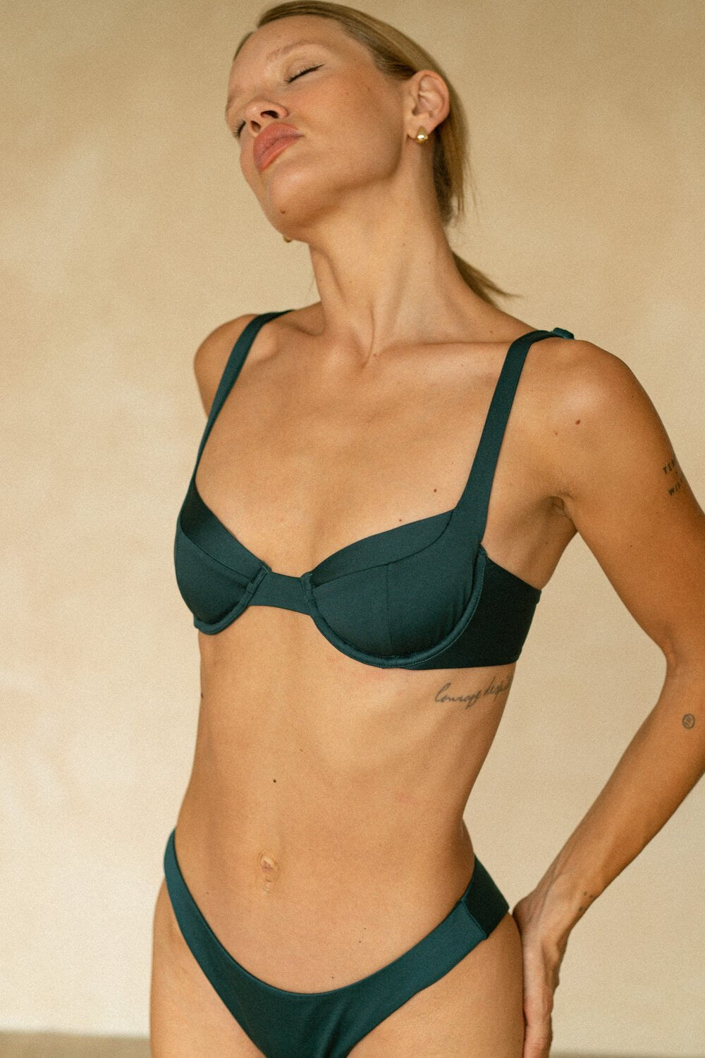 The Amalfi Underwire Tie Back Top - Deep Teal