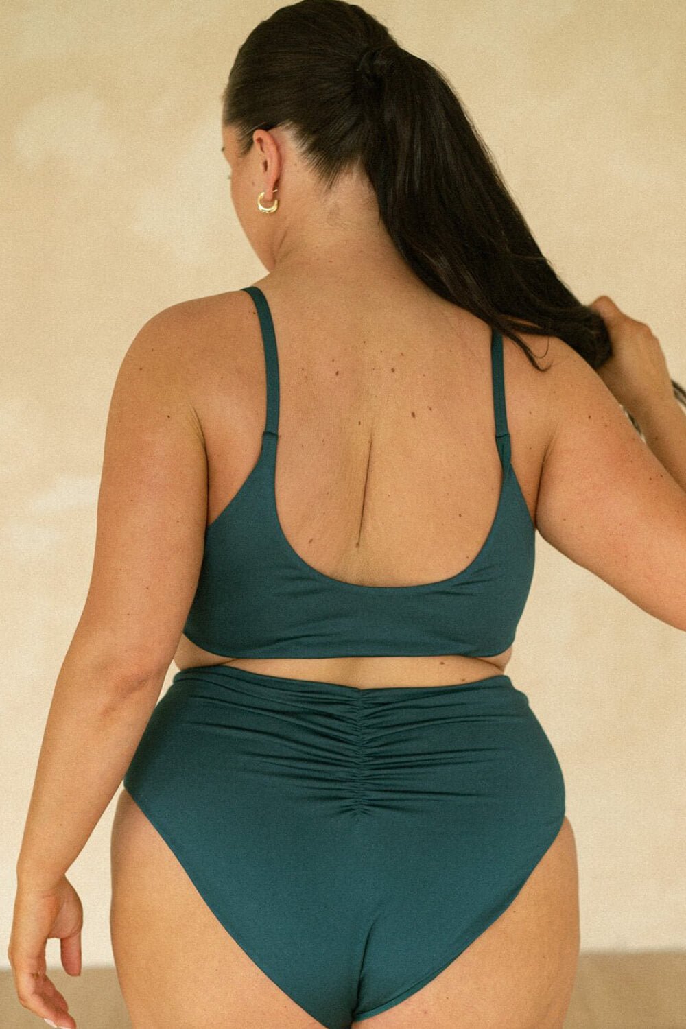 The High-Waisted Scrunch Bottoms - Deep Teal