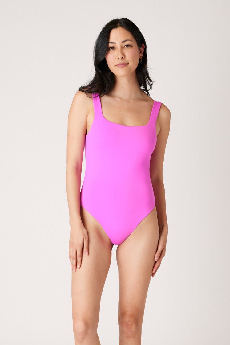 The Square Neck Minimalist - Fuchsia