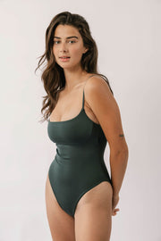 The Slim Strap One Piece - Deep Lagoon