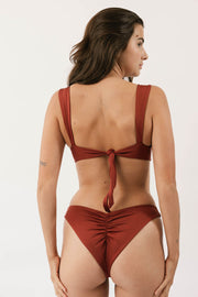 The Sleek Scrunch Bottoms - Mallorca Red