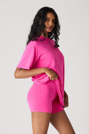 [Danielle is 5’6 and wears size S]#color_magenta