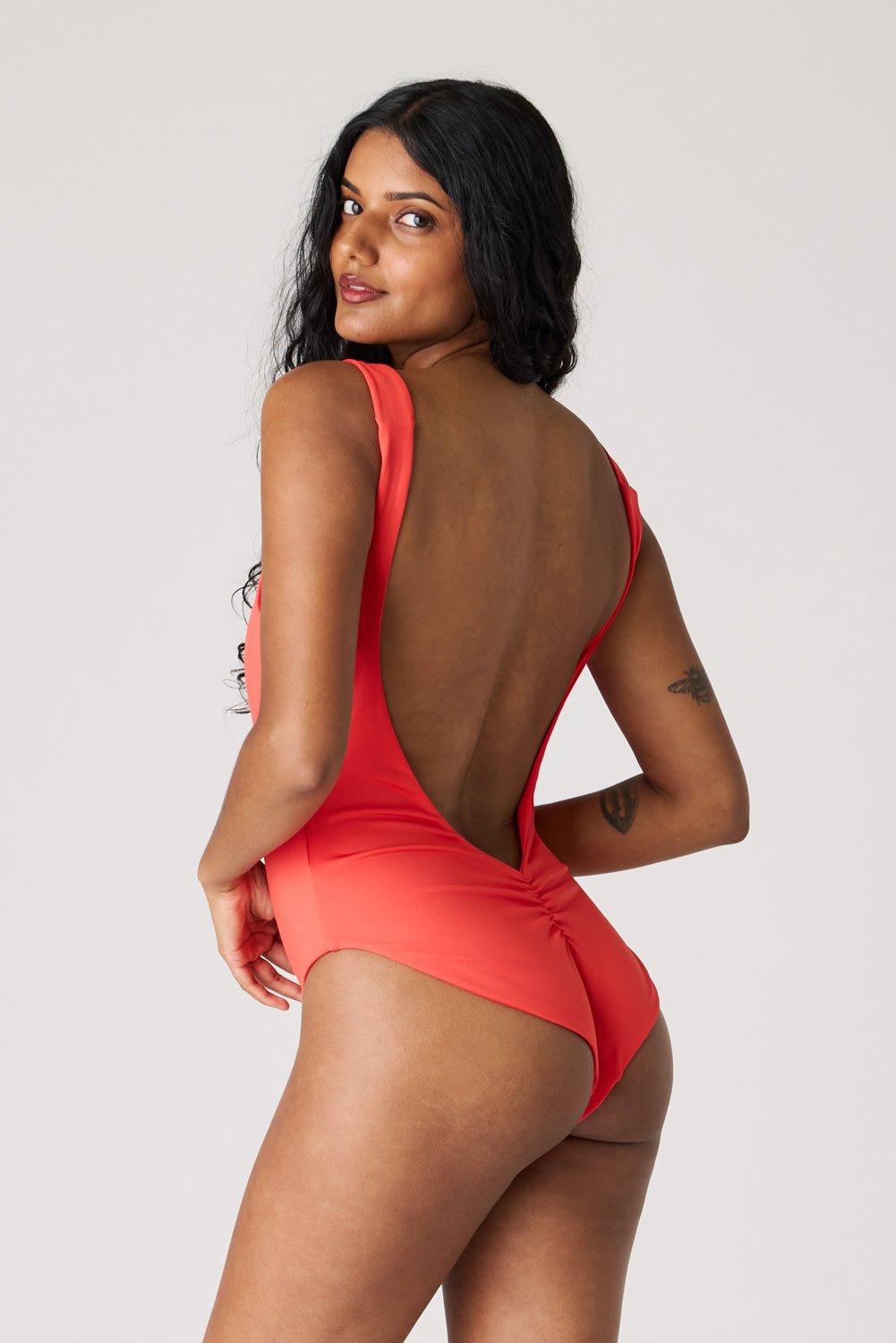 The Square Neck Minimalist - Fiesta Red
