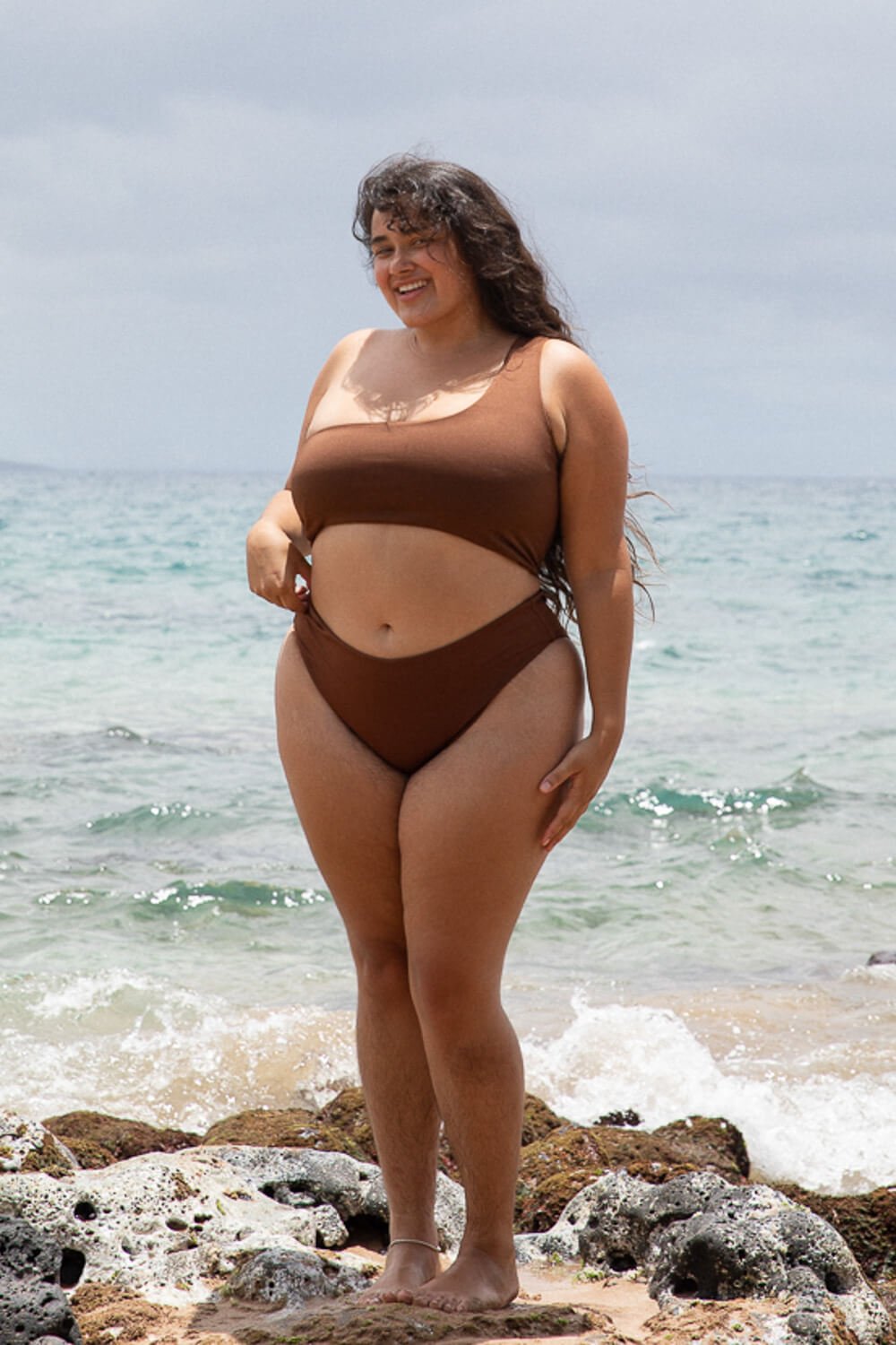 The One Shoulder Top - Espresso