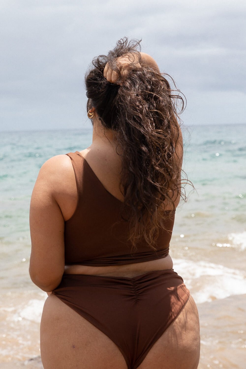 The One Shoulder Top - Espresso