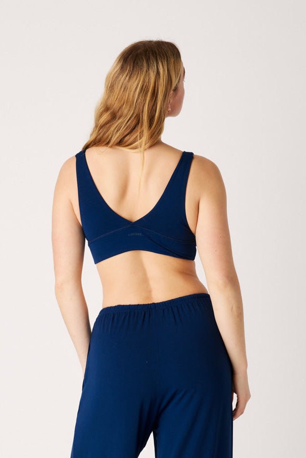 The Cool-Comf Longline Bra - Soft Navy